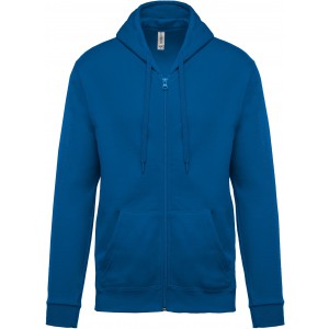 Kariban kapucnis, cipz�ras f�rfi pul�ver, Light Royal Blue