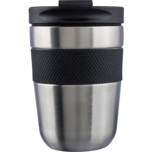 Rozsdamentes acl duplafal pohr, 300 ml , fekete