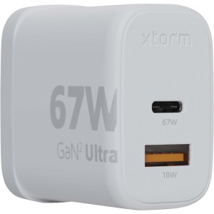 Xtorm XEC067G GaN2 Ultra fali tlt, 67 W, UK csatlakozval, fehr (vezetk, eloszt, adapter, kbel)